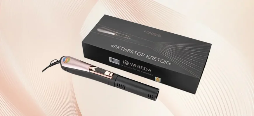 Активатор клеток WHIEDA FOHERB с упаковкой. Высокотехнологичный прибор для клеточной физиотерапии, использующий ТГц волны и квантовую технологию для регенерации клеток.